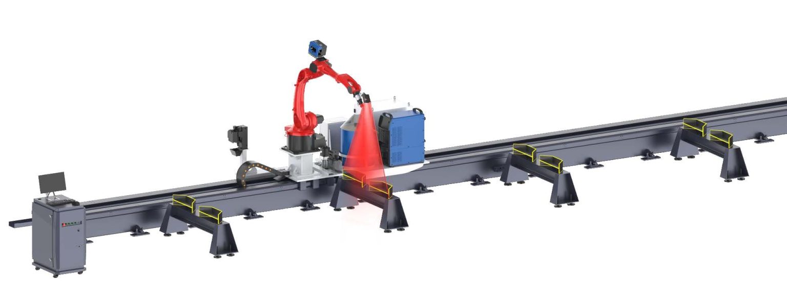 Robot Riding Inch Round Rail Ground Rail Welding Robot Solutions: High-Precision Automated